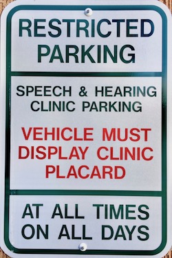 Clinic Parking Sign